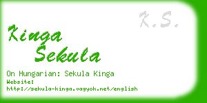 kinga sekula business card